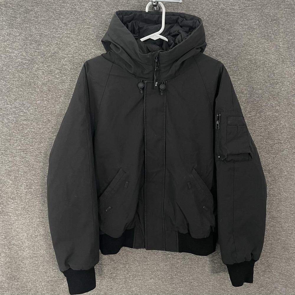Tna Resort Parka Jacket Womens Medium Black Down Hooded Puffer Coat Warm Aritzia